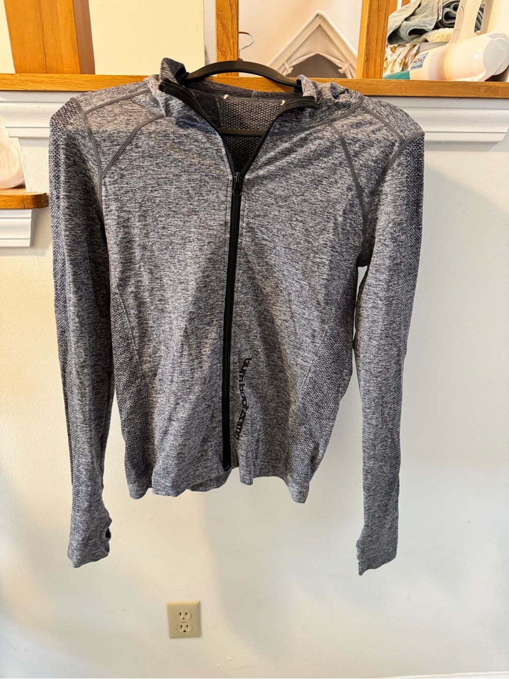 Burn Boot Camp Heather Gray Lightweight Zip Hoodie